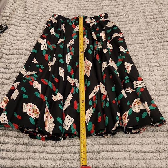 Simply gorgeous 1980's poker pin up John Henry designs swing skirt size 8. - Picture 12 of 14
